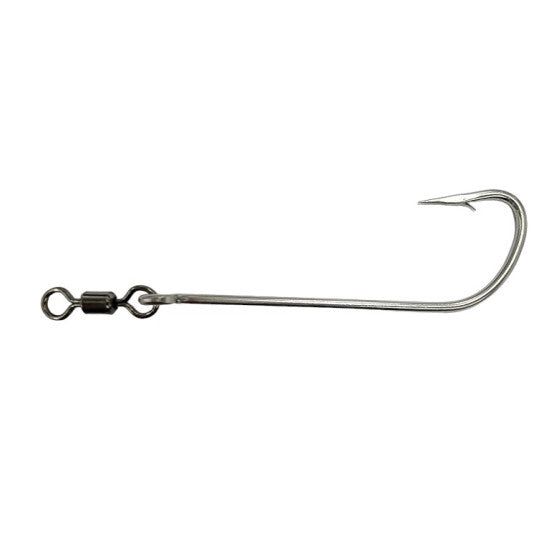 Seaworx 20-1987 Stainless Steel 10/0 Planer Hook with 3/0, 220lb. Roller Swivel (Price Per Each)