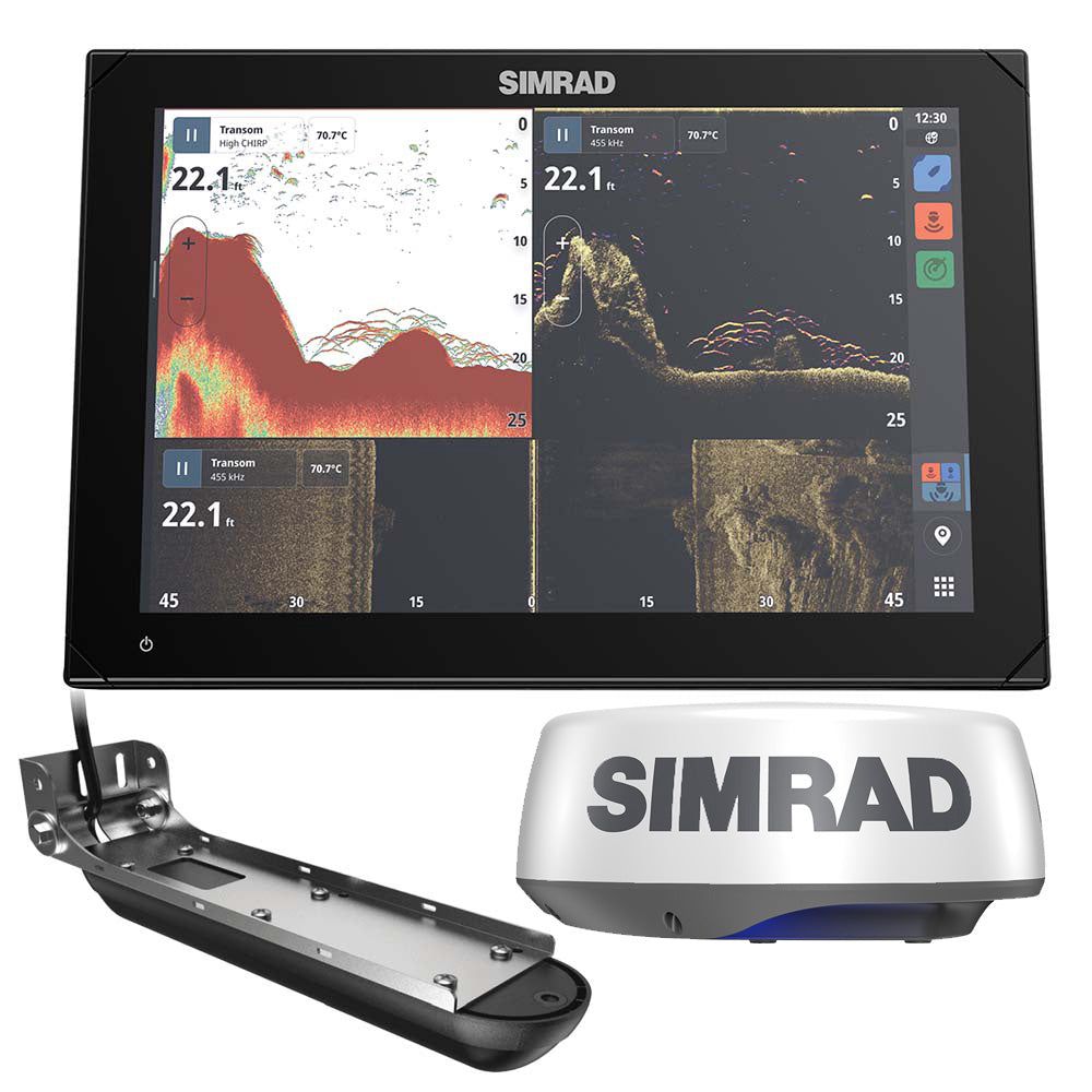 Simrad NSX 3012 Radar Bundle - HALO20+ Radar Dome w/Active Imaging 3-in-1 Transducer