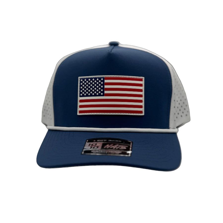 SLICKER BEAUT AMERICAN FLAG 5 PANEL ROPE HATS