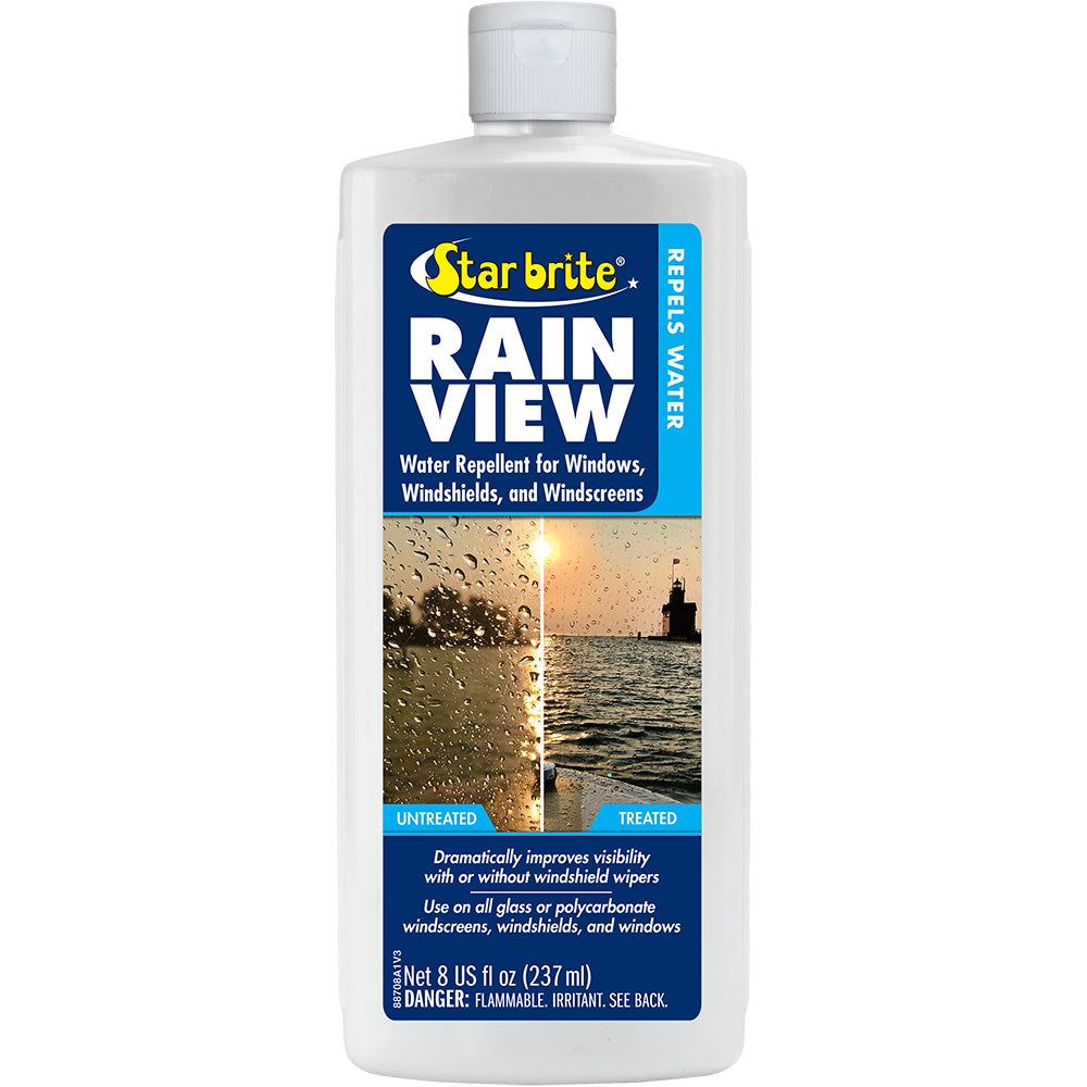 Star Brite Rain View - Rain Repellent for Windshields and Windows - 8 oz