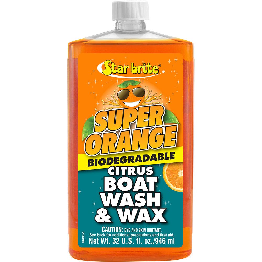 Star Brite Super Orange Citrus Boat Wash + Wax - Fresh + Salt Water - 32 oz