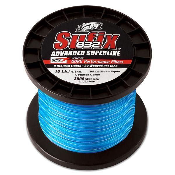 Sufix 832 Advanced Superline Braid - 80 Pounds 3500 Yards - Coastal Camo