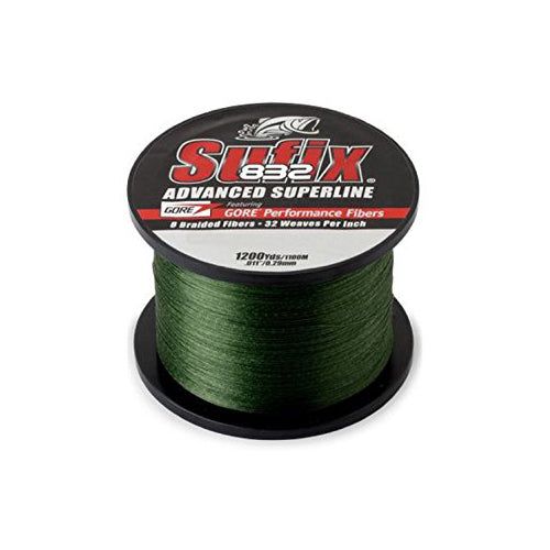 Sufix 832 Advanced Superline Braid - Lo-Vis Green - 1200 yds