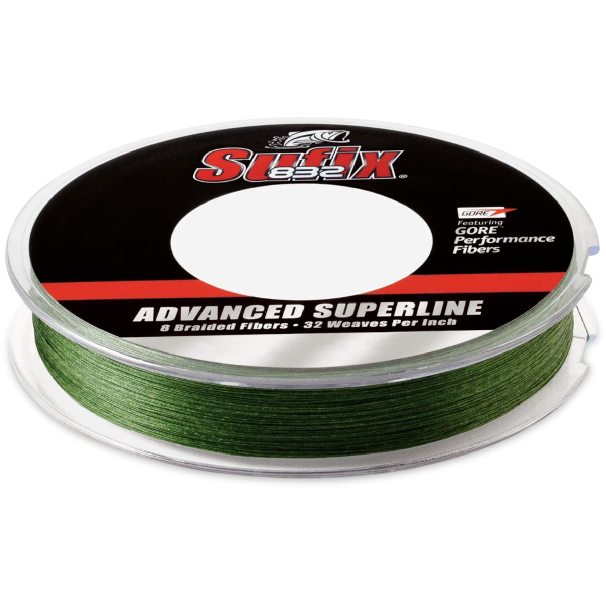 Sufix 832 660-465G Advanced Superline Braid (65lb., 3500yds.) - Low-Vis Green
