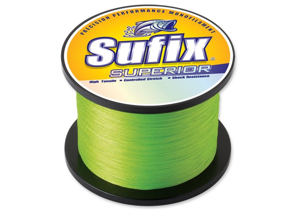 Sufix Superior 638-110 1/4lb. Monofilament Spool (10lb., 1495yds.) - Hi-Vis Yellow