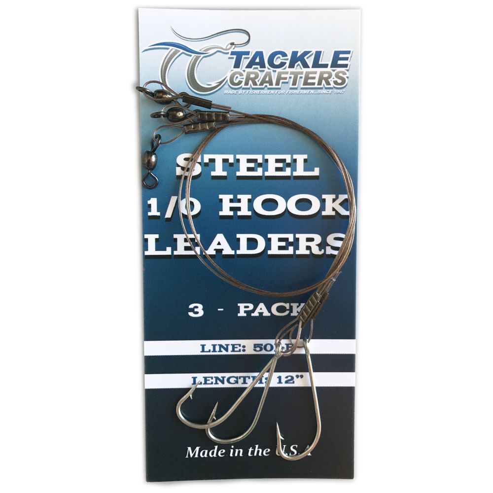 TACKLE CRAFTERS Steel Hook Leader 3 Pack
