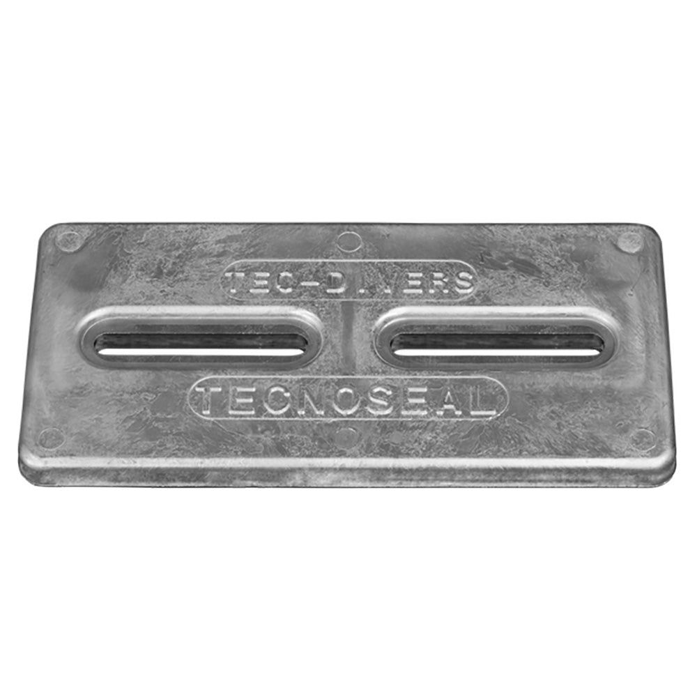 Tecnoseal Rectangular Zinc Plate Anode with Inserts - 12" x 6" x 1"