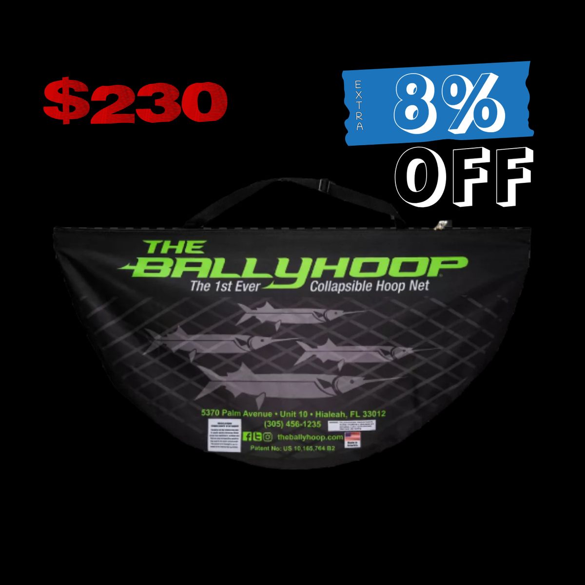 The Ballyhoop - Aluminum Collapsible Hoop Net - Generation ll