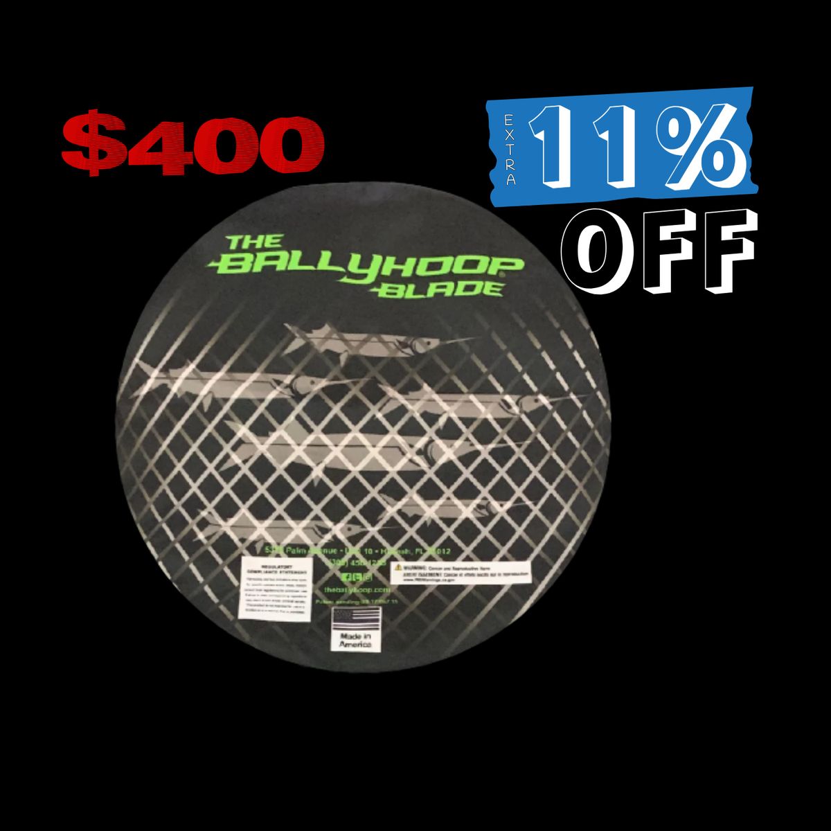 The Ballyhoop - Blade 18'' Collapsible Hoop Net