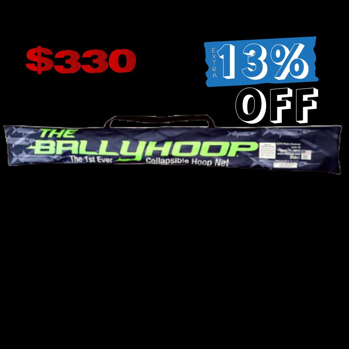The Ballyhoop - Stealth Collapsable Hoop Net - Stealth