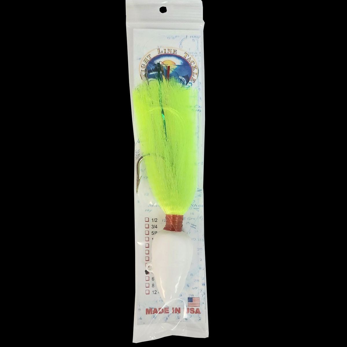 TIGHT LINE TACKLE Arrowhead Nylon Buck Tail Rigged JIg