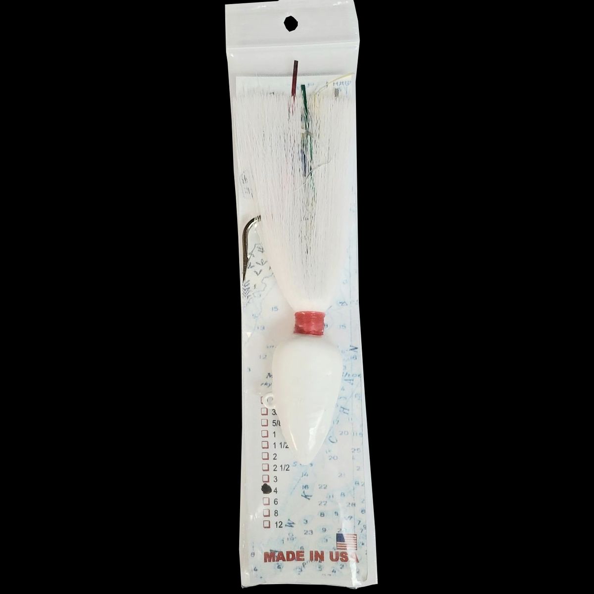TIGHT LINE TACKLE Arrowhead Nylon Buck Tail Rigged JIg