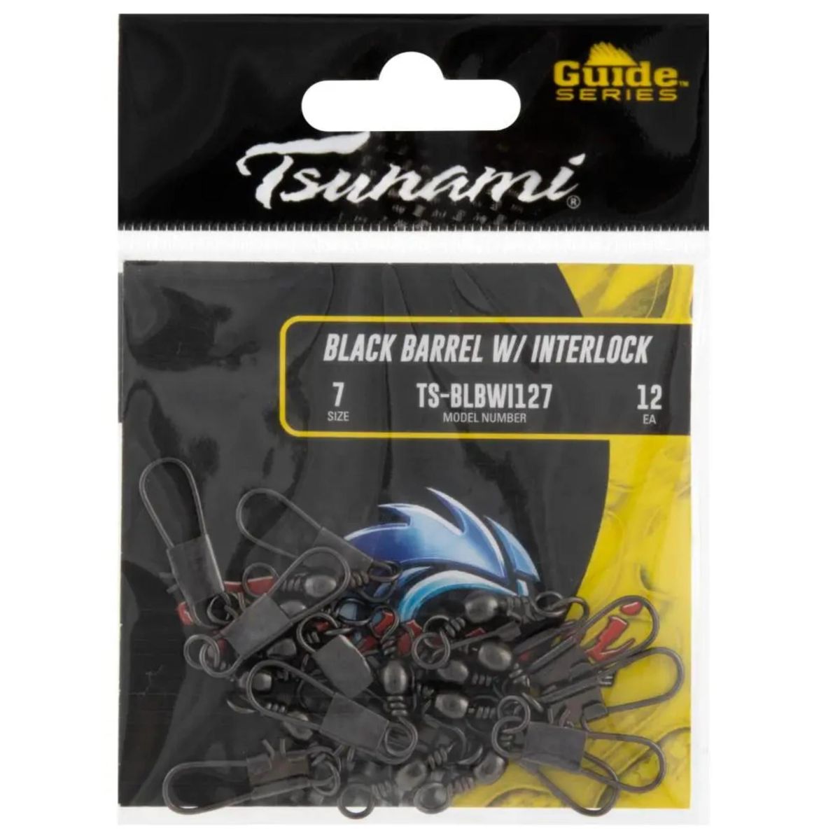 Tsunami Black Barrel Swivel