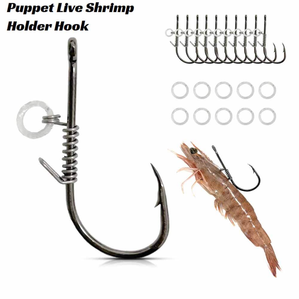 Puppet Shrimp Live Shrimp Holder Hook 10 Pack