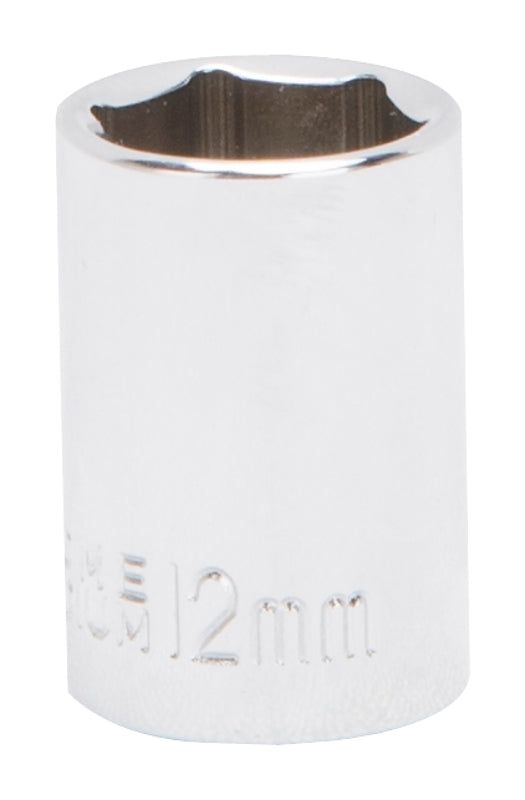 Vulcan Drive Standard Socket Metric 1/4" Drive 6-Point Chrome Vanadium Steel Chrome