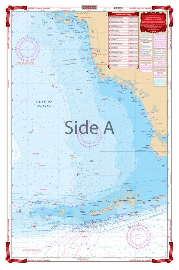Waterproof Charts 3 Middle Florida Keys to Sanibel Maxi Navigation