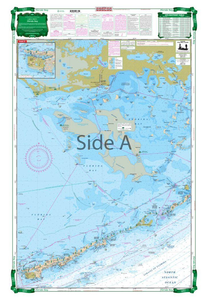 Waterproof Charts 33E Florida Bay Large Print Navigation