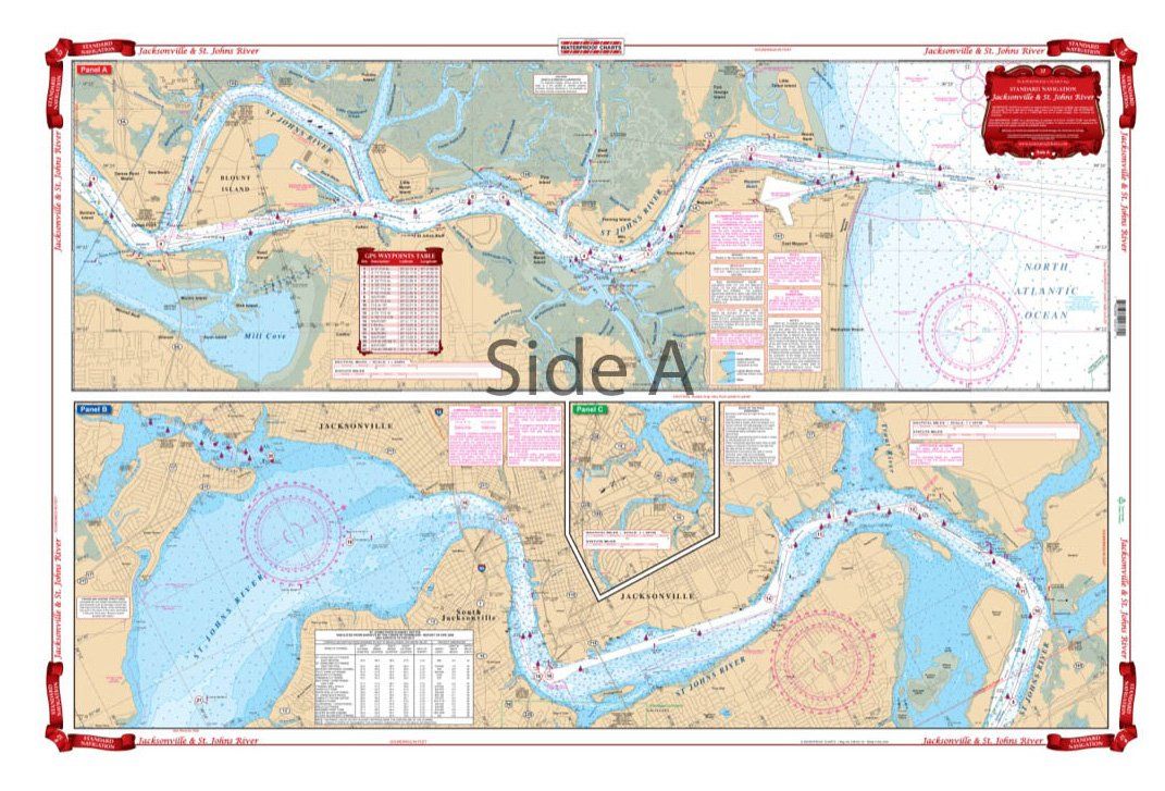 Waterproof Charts 37 Jacksonville and St. Johns River Navigation