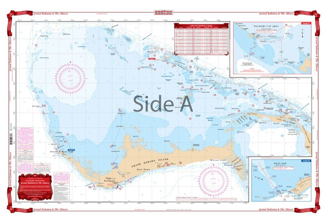 Waterproof Charts 38A Grand Bahama and The Abacos Navigation