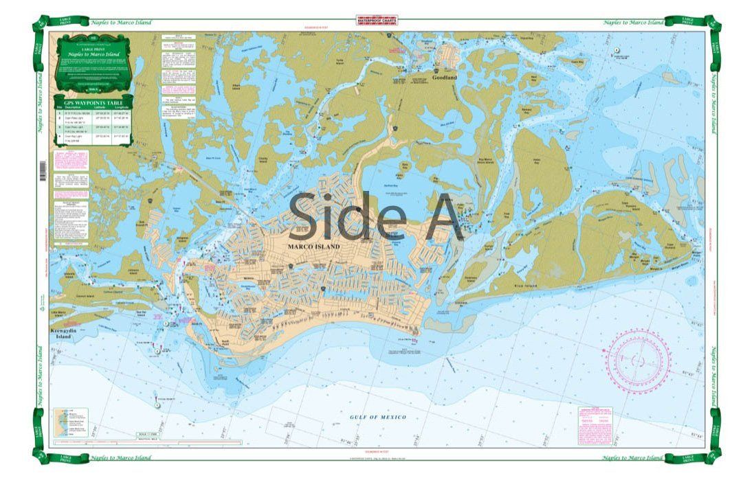 Waterproof Charts 41E Naples to Marco Island Large Print Navigation
