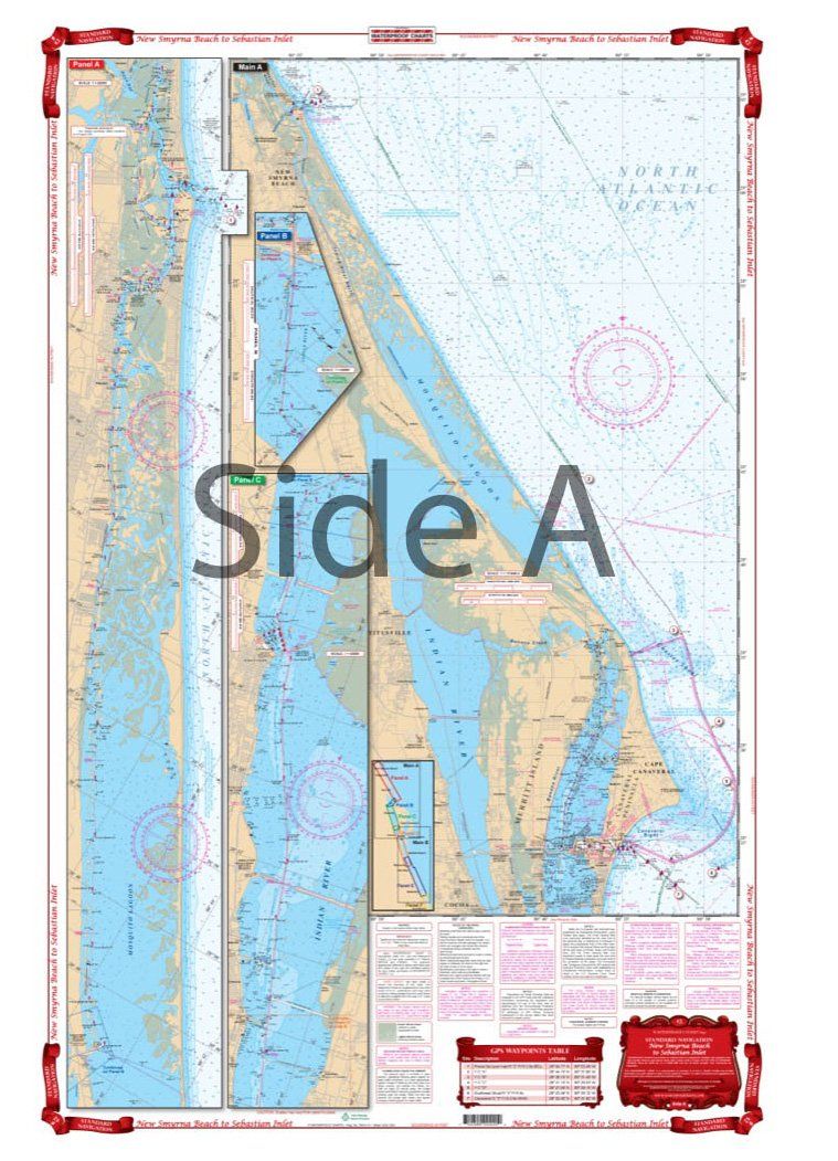 Waterproof Charts 42 New Smyrna Beach to Sebastian Inlet Navigation