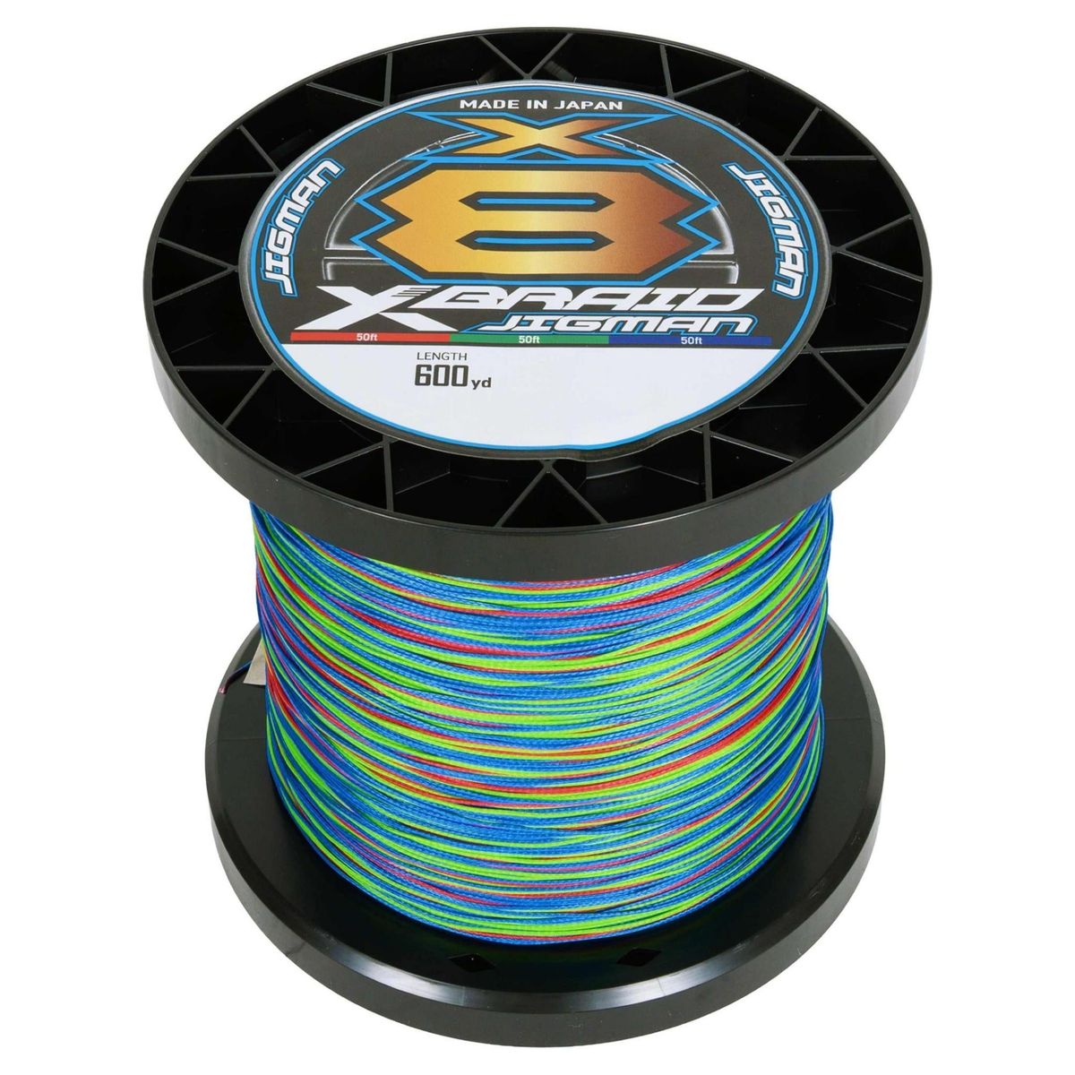 XBraid X8 Jigman Multicolor Jigging Braid (600 yd Spools)