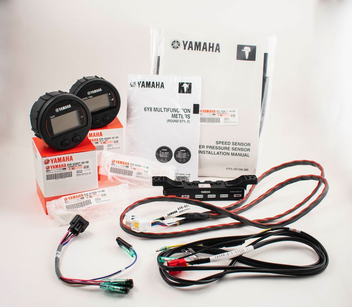 Yamaha 6Y8-0E83R-71-00 - Command Link Single Engine Gauge Kit - Round Two Gauge Kit