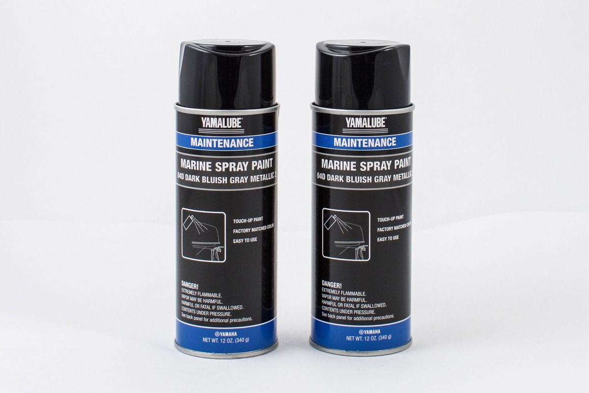 Marine Outboard Engine Cowling Spray Paint 4D - Dark Bluish Gray Metallic - 12 oz.