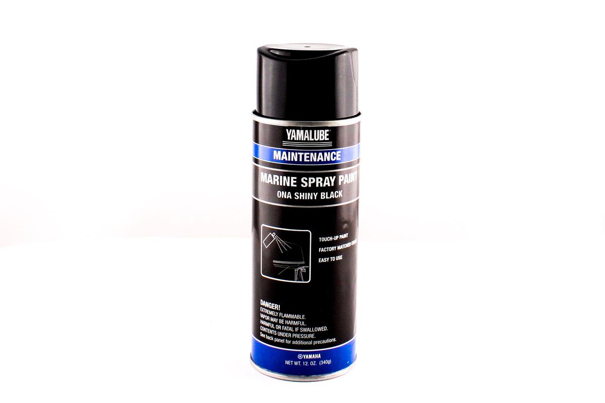 Yamaha ACC-MRNPA-IT-NA - Marine Outboard Engine Cowling Spray Paint NA - SHINY BLACK - 12 OZ.