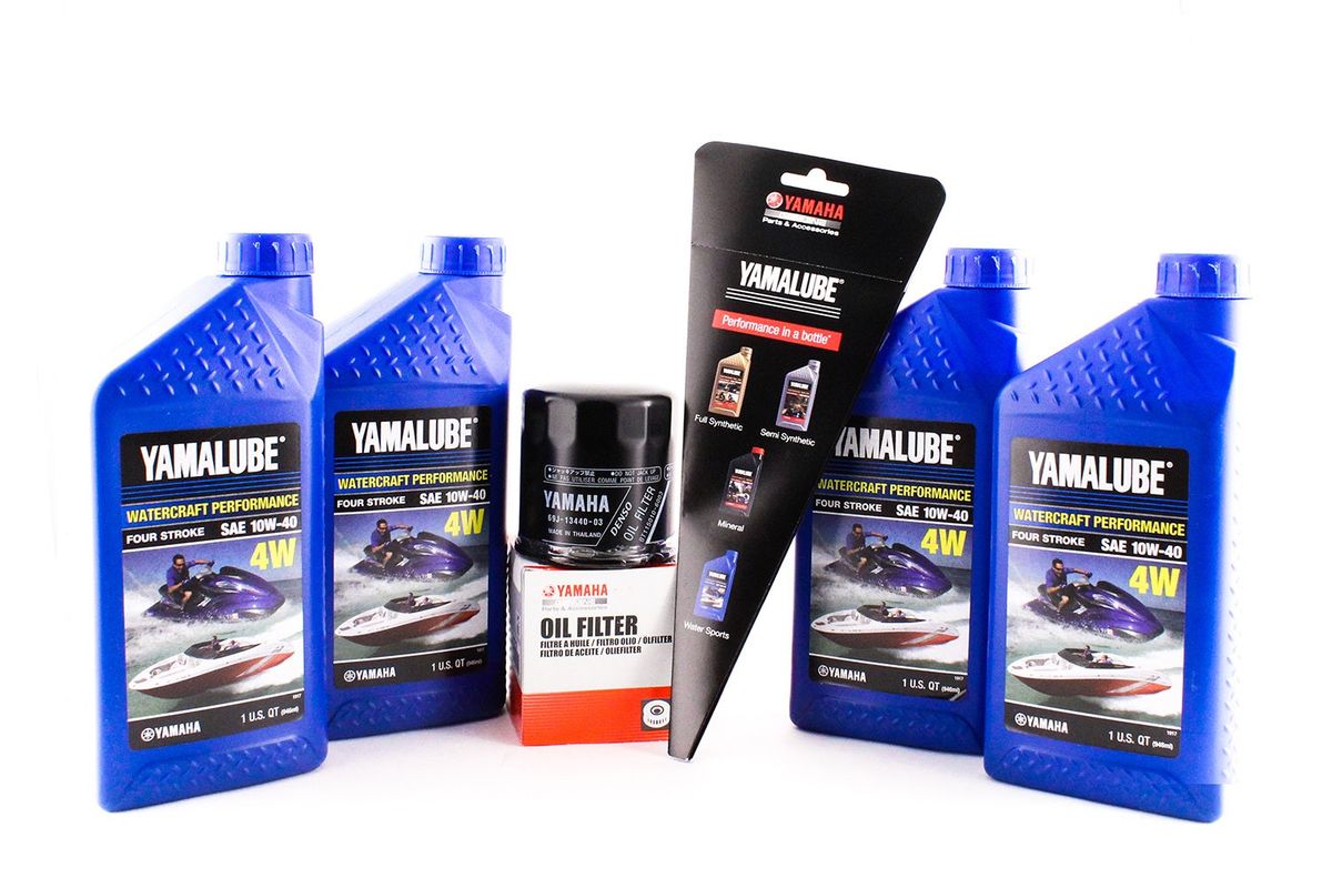 Yamaha LUB-10W40-WV-12 - 69J-13440-04-00 - Oil Change Kit - Yamalube Boat PWC Waverunner Watercraft - II FX HO SHO SVHO FZR FZS VX VXR VXS 190 212 242 AR190 AR192
