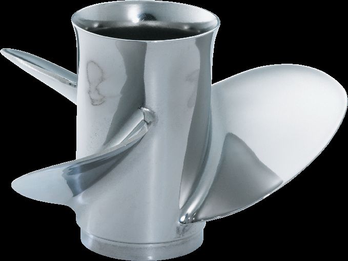Yamaha MAR-10112-0R-B0 F Series Turbo Hotshot for Johnson/Evinrude Stainless Steel Propeller 10.125 Dia 12 Pitch RH Rotation