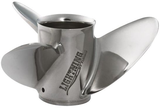 M/T Series Lightning Stainless Steel Propeller 3 Blade 14.50 Dia 19 Pitch RH Rotation