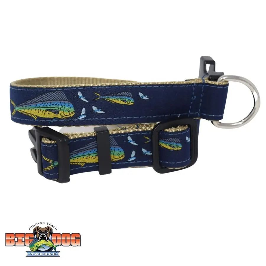 ZEP-PRO DOLPHIN FLYING FISH NYLON DOG COLLAR