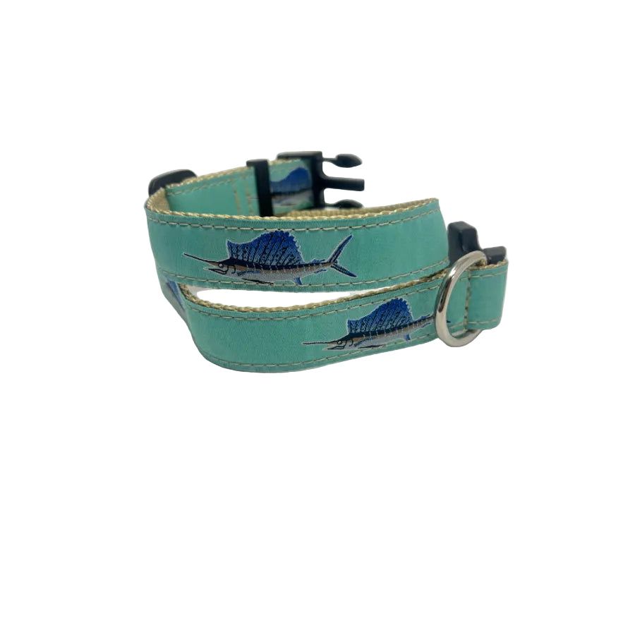 ZEP-PRO MINT GREEN SAILFISH ADJUSTABLE DOG COLLAR